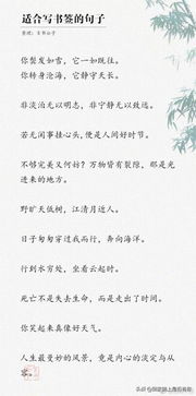 配有古詩(shī)句的書(shū)簽