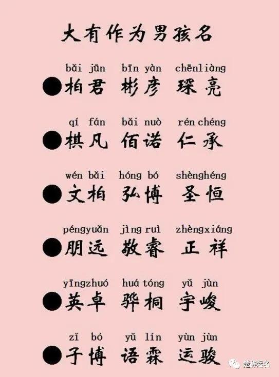 潘姓男孩古詩(shī)句取名