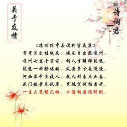 友情古詩(shī)詞詩(shī)句