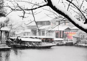 雪景,詩(shī)句,古鎮