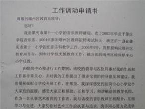 工作調整申請報告范文(工作調整申請報告)