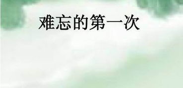難忘的第一次作文600字六級開(kāi)頭