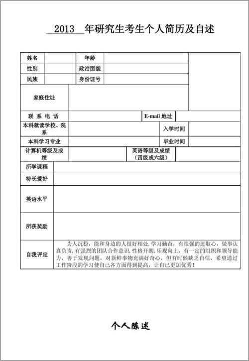 個(gè)人工作履歷范文(個(gè)人履歷 工作經(jīng)歷)