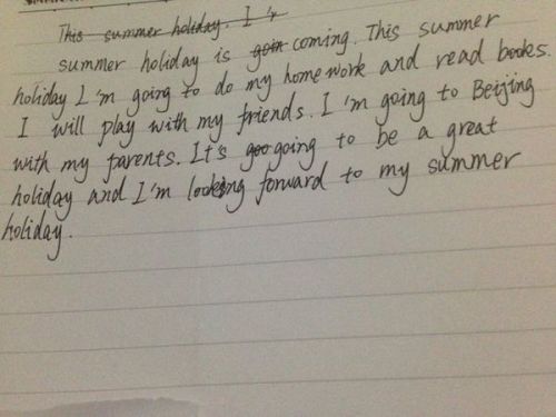 英語(yǔ)作文我的暑假開(kāi)頭