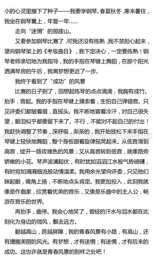 有關(guān)青春別樣風(fēng)景的作文開(kāi)頭