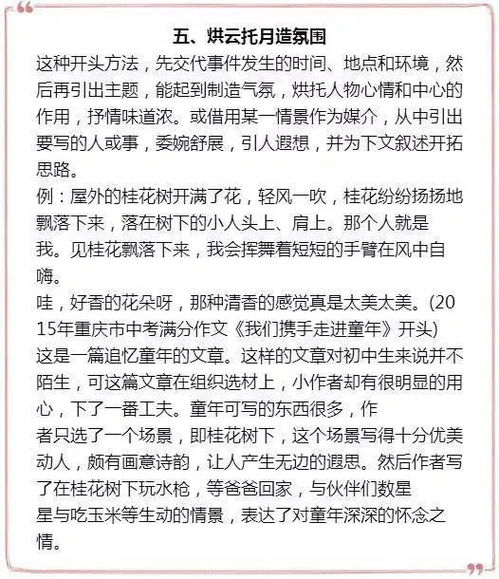 應用于每一種作文的作文開(kāi)頭