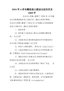 毛概調查報告范文(毛概社會(huì )實(shí)踐調查報告范文)