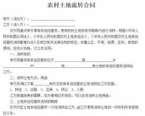 村委會(huì )土地流轉合同(土地流轉合同)