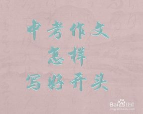中考作文好開(kāi)頭100字