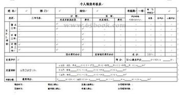 考核表個(gè)人總結范文()