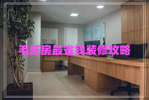 毛胚房最省錢(qián)裝修攻略
