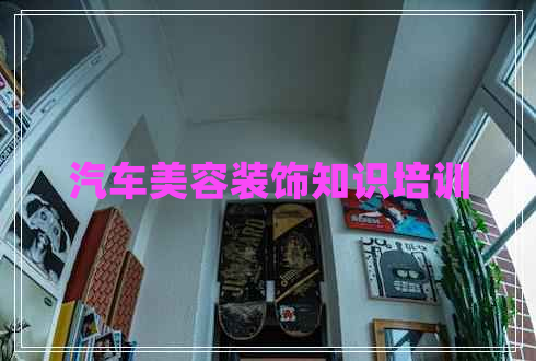 汽車(chē)美容裝飾知識培訓