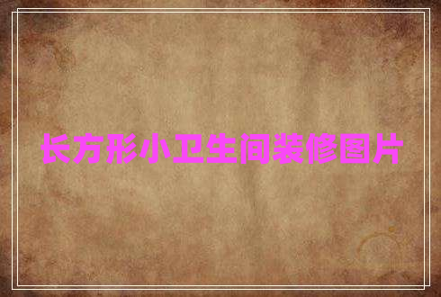 長(cháng)方形小衛生間裝修圖片