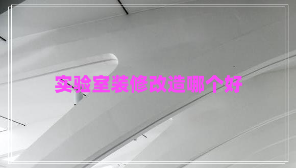 實(shí)驗室裝修改造哪個(gè)好