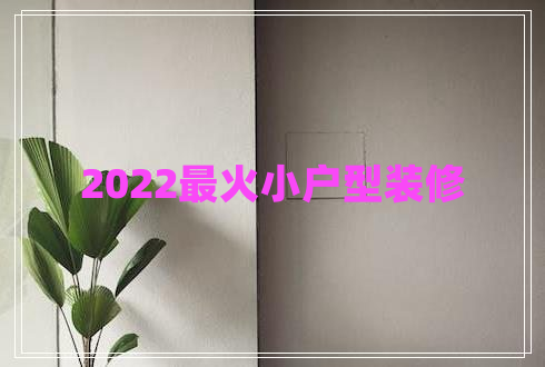 2022最火小戶(hù)型裝修