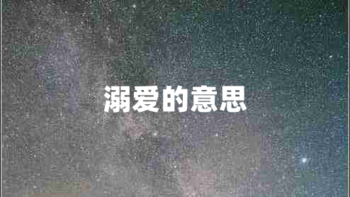 溺愛(ài)的意思