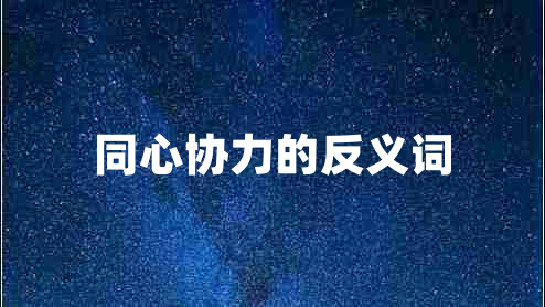 同心協(xié)力的反義詞