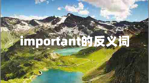 important的反義詞