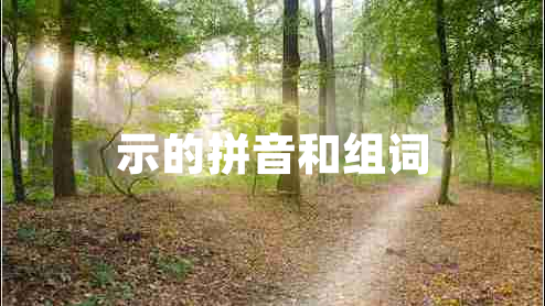 示的拼音和組詞