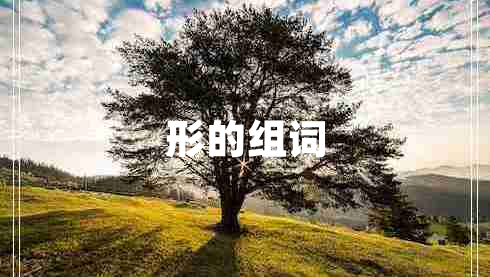 形的組詞