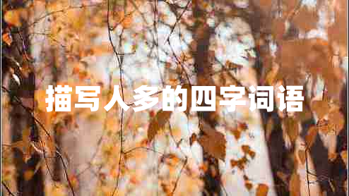 描寫(xiě)人多的四字詞語(yǔ)