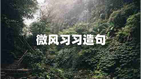 微風(fēng)習習造句