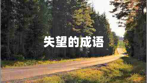 失望的成語(yǔ) 失望的成語(yǔ)