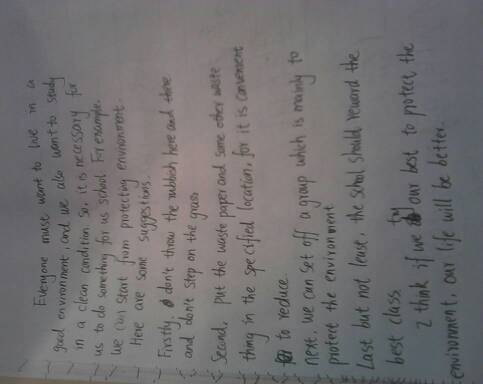 寫(xiě)一篇校園保護環(huán)境的作文