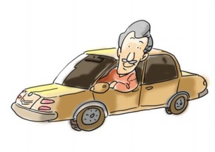 路面,步行,注意事項,老人