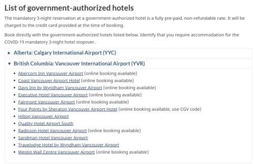 溫哥華,入境,注意事項