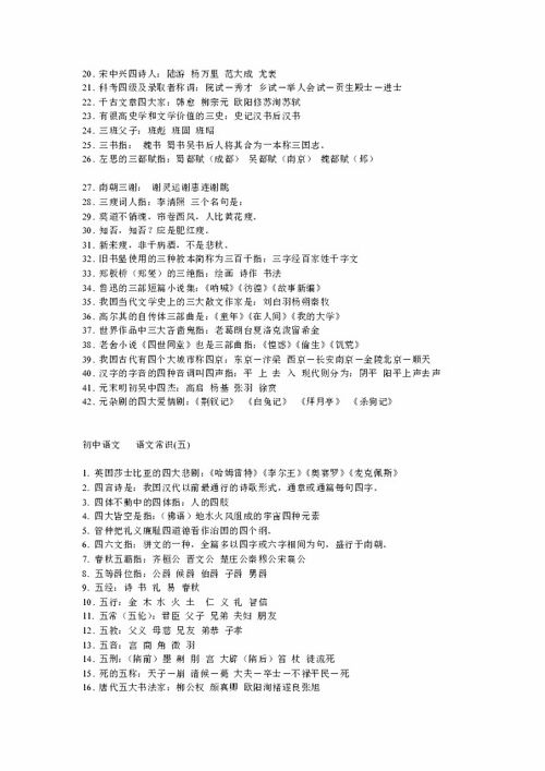 人教版高中語(yǔ)文基礎知識測試卷