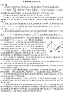 高考物理基礎知識大全