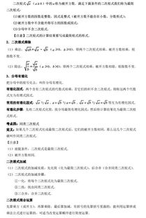 二次根式基礎知識梳理