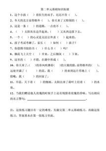 二級下學(xué)期基礎知識