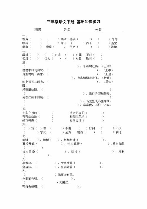 基礎知識,答案,訓練,閱讀